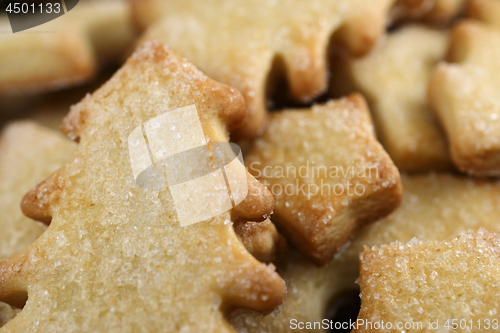 Image of closeup of  traditional sweet Christmas cookies