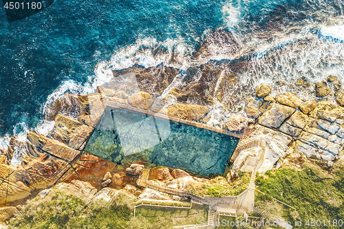 Image of Aerial views of McIvers Ocean Baths Coogee Australia