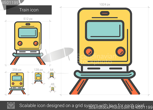 Image of Train line icon.