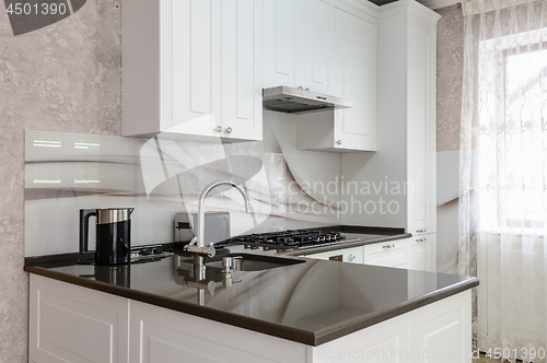 Image of Modern white kitchen