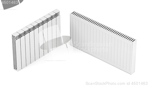 Image of Steel and aluminum heating radiators