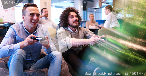 Image of Office Workers Playing computer games