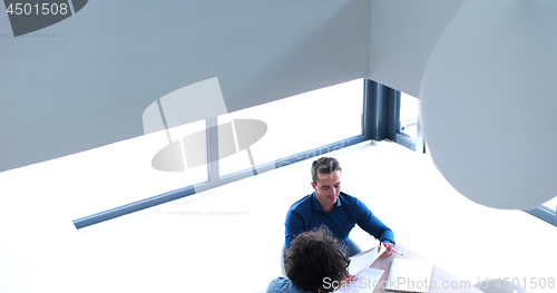 Image of Startup Business Team At A Meeting at modern office building