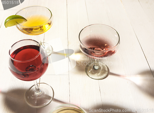 Image of The rose exotic cocktails and fruits