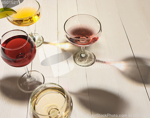 Image of The rose exotic cocktails and fruits