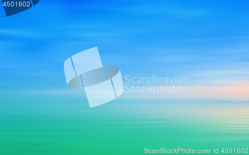 Image of Abstract Motion Blurred Seascape Background In Blue Green Tone