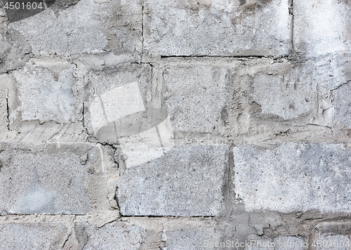 Image of Old Concrete Block Wall Background - Grunge Texture