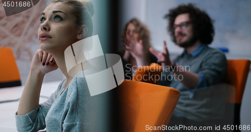 Image of Startup Business Team At A Meeting at modern office building