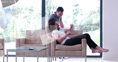 Image of Gay Couple Love Home Concept