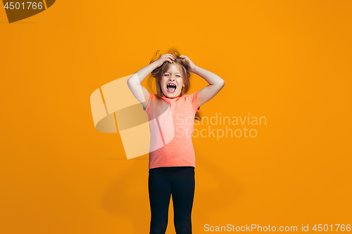 Image of The squint eyed teen girl with weird expression