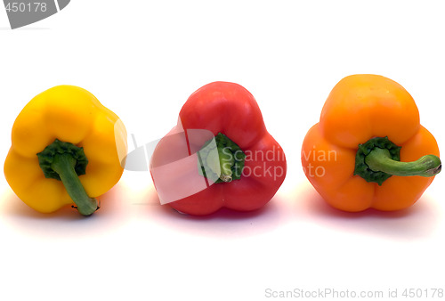 Image of Three Colored Peppers