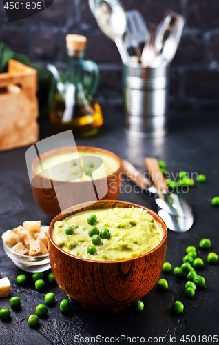 Image of mashed green peas