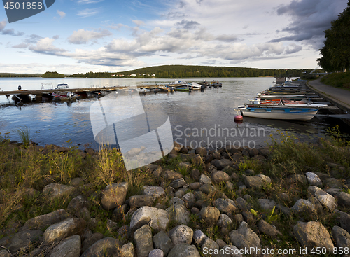 Image of River with boats. Finland 