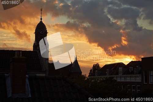 Image of Church tower silhouettes