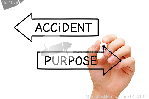 Image of Purpose Or Accident Arrows Concept