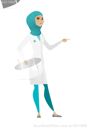 Image of Furious doctor screaming vector illustration.
