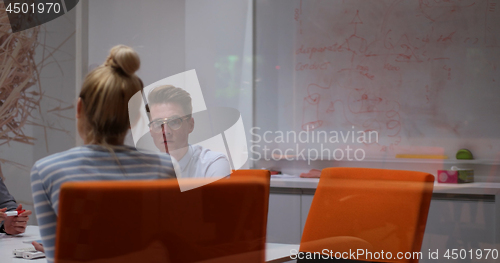 Image of Startup Business Team At A Meeting at modern office building