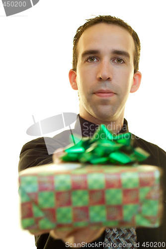 Image of Businessman With Present
