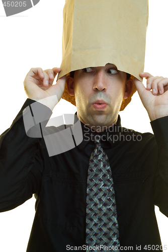 Image of Businessman Hiding