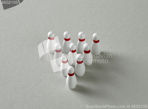 Image of bowling pins triangle