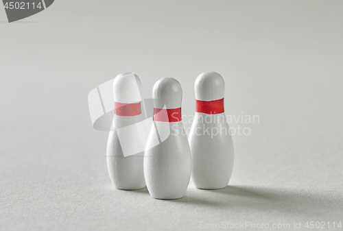 Image of three bowling pins