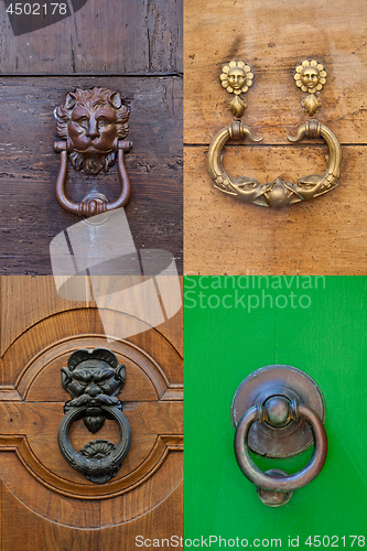 Image of Ancient italian door knockers and handles