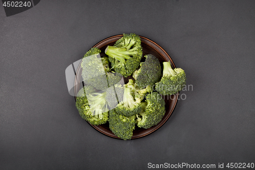 Image of Fresh green organic broccoli.