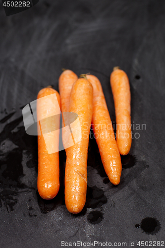 Image of Fresh organic wet carrots 