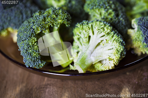 Image of Fresh green organic broccoli.