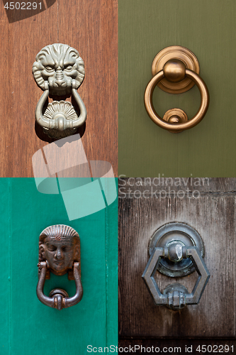 Image of Ancient italian door knockers and handles