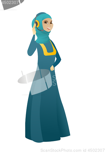 Image of Customer service operator in headset.