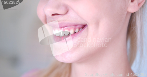Image of portrait of a beautiful young blond woman