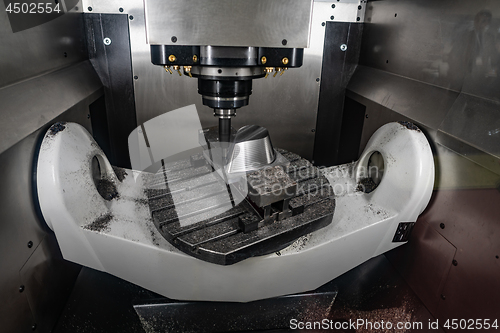 Image of Metalworking CNC milling machine.