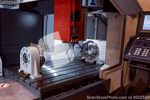 Image of Metalworking CNC milling machine.