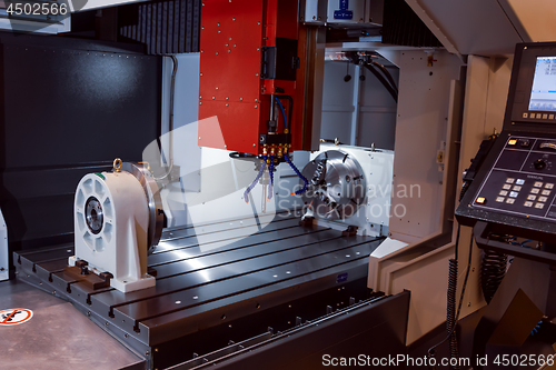 Image of Metalworking CNC milling machine.