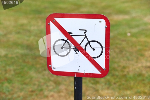 Image of No cycling area