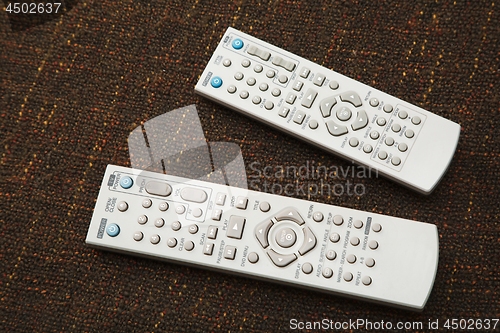 Image of Remote controls for tv and dvd