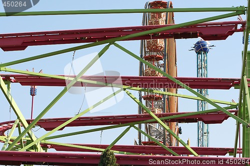 Image of abstract amusement park