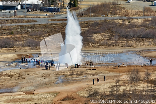 Image of Erupting geyser in Iceland