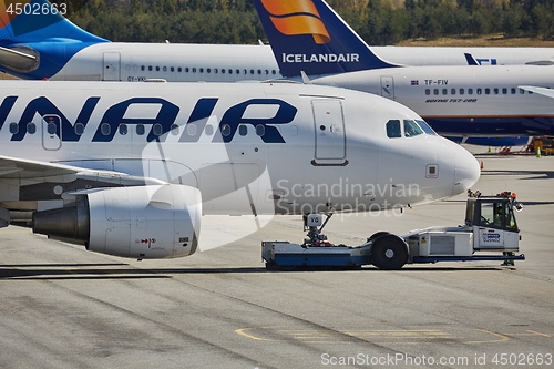 Image of Plane at the airport, Finnair Airbus A319