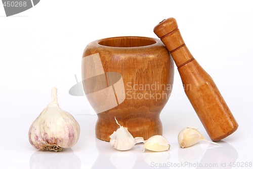 Image of  garlic mortar and pestle