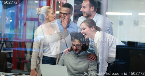 Image of Startup Business Team At A Meeting at modern office building