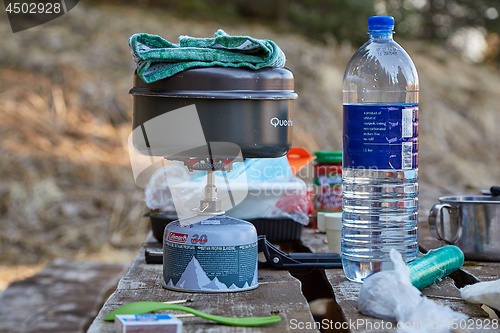 Image of Camping cooking equipment