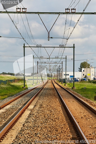 Image of Railway tracks straight section