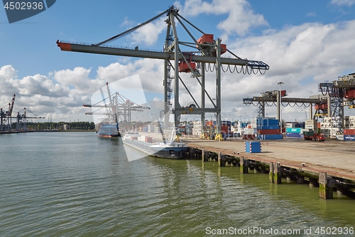 Image of Container Ship in Port