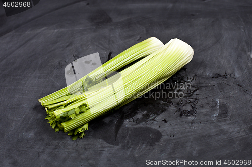 Image of Fresh green organic celery.