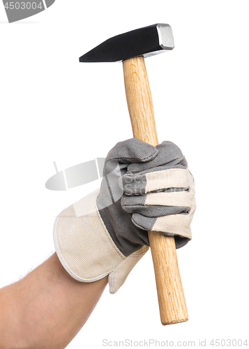 Image of Worker hand with Hammer