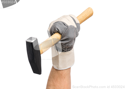 Image of Worker hand with Hammer