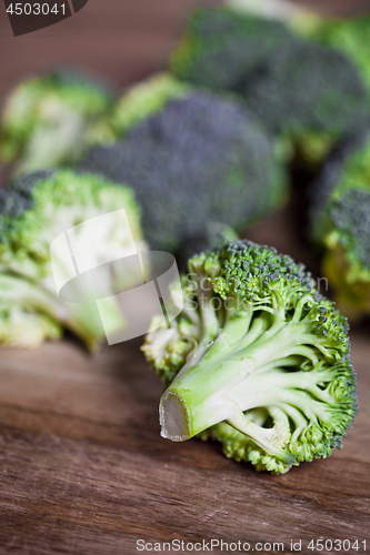 Image of Fresh green organic broccoli.