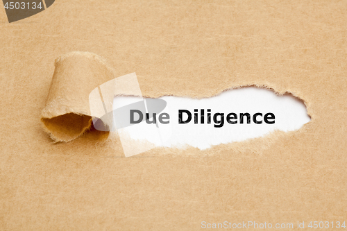 Image of Due Diligence Risk Management Ripped Paper Concept